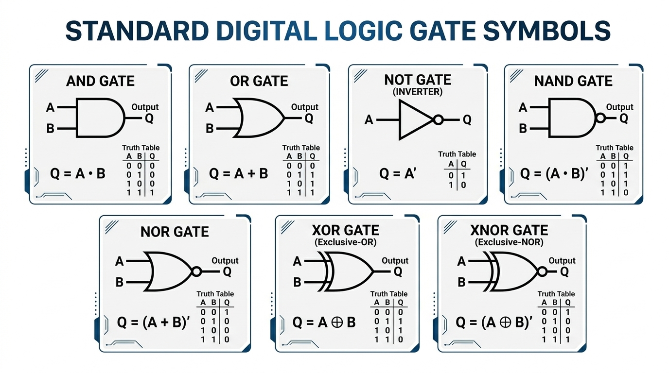 Digital Logic Gate Symbols