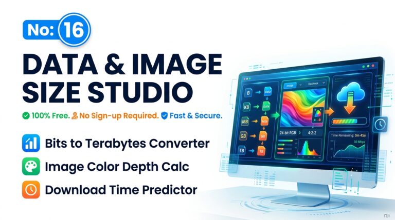 Data Capacity Calculator Image Size Tool – Free Offline