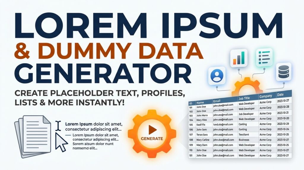 Lorem Ipsum & Dummy Data Generator