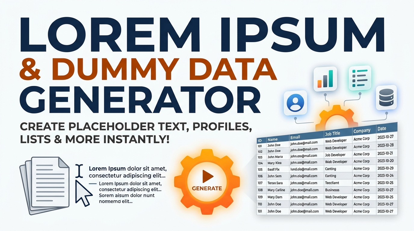 Lorem Ipsum & Dummy Data Generator