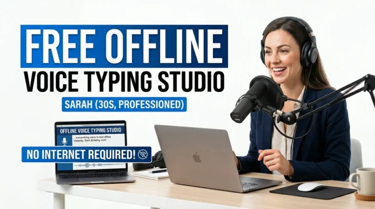 Free Offline Voice Typing Studio – Real-Time Speech to Text