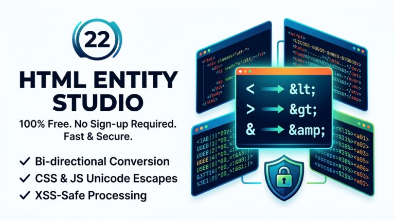 HTML Entity Encoder Decoder: Free Offline Client-Side Tool