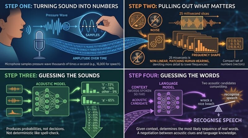 From Air Pressure to Text