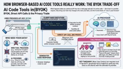 How Browser AI Code Tools Work — BYOK, Direct API Calls & the Privacy Trade